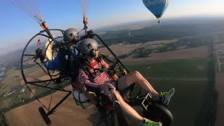 Motoros tandem siklóernyőzés (trike) Gödöllői reptérről/ Nagy kör