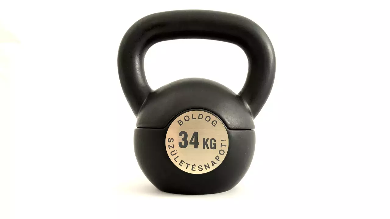 Kettlebell cukorka tartó egyedi gravírozással fő kép