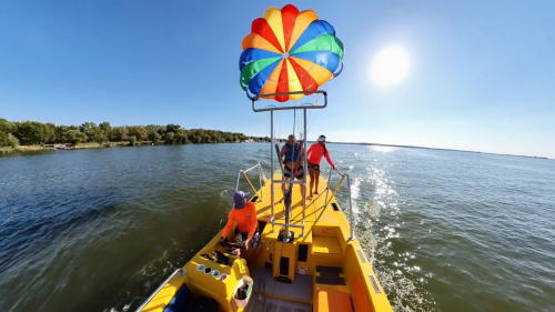 Páros Víziejtőernyőzés a Tisza tavon 4