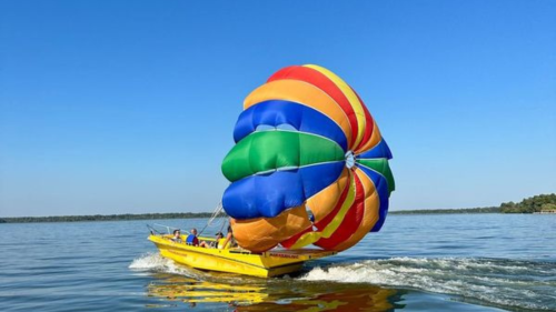 Páros Víziejtőernyőzés a Tisza tavon 6